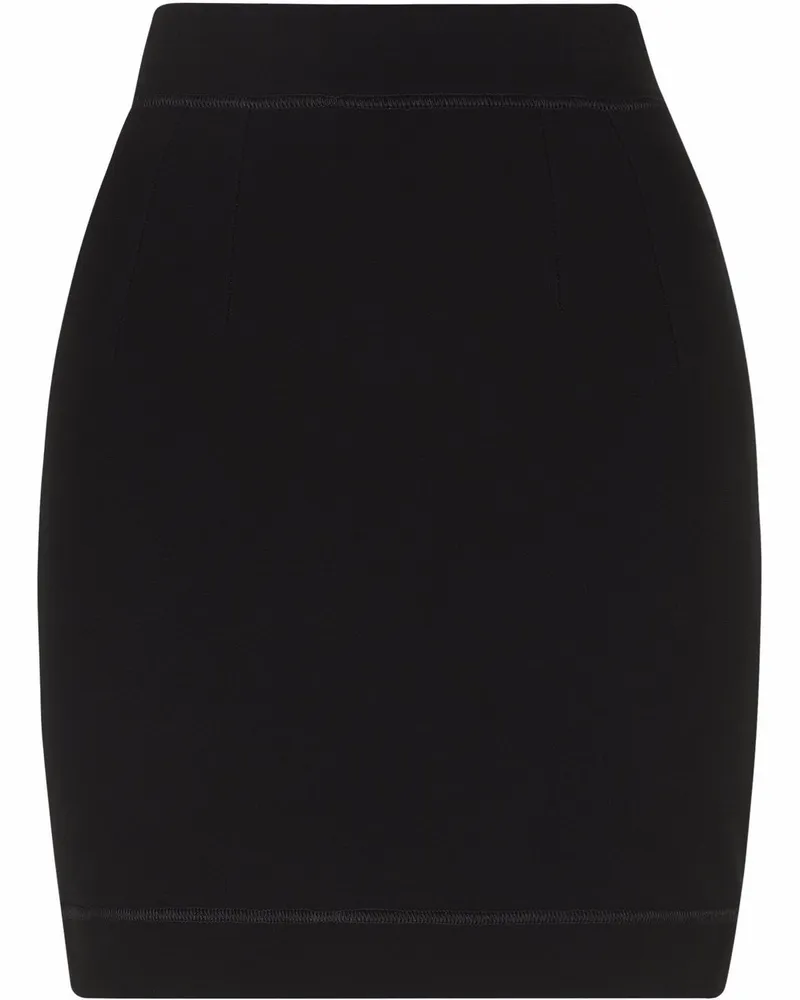 Dolce & Gabbana Minirock mit hohem Bund - Schwarz Schwarz