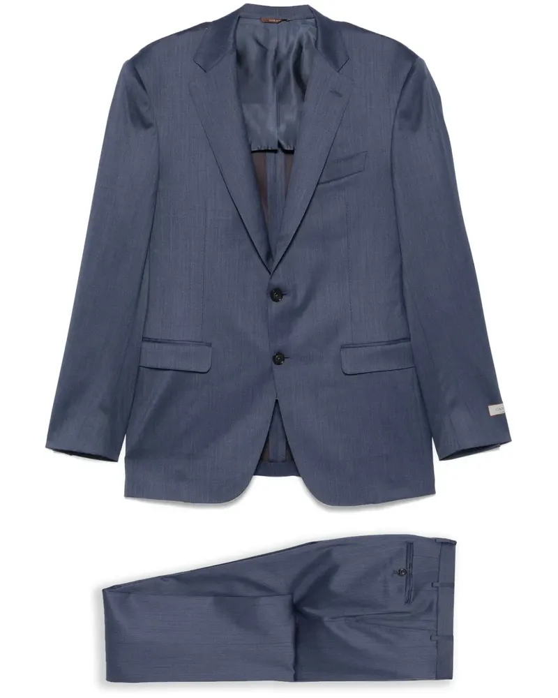 Canali Anzug mit Fischgrätenmuster - Blau Blau
