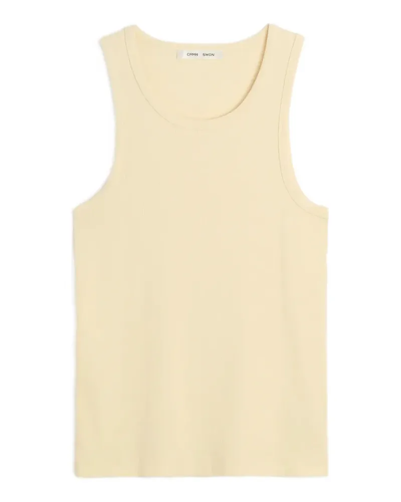 CMMN SWDN Arturo ribbed cotton tank top - Nude Nude