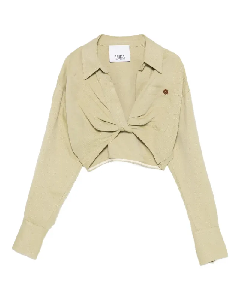 Erika Cavallini Rock mit verdrehtem Design - Grün Grün