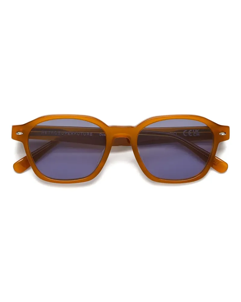 RETROSUPERFUTURE Segno Sonnenbrille mit geometrischem Gestell - Orange Orange