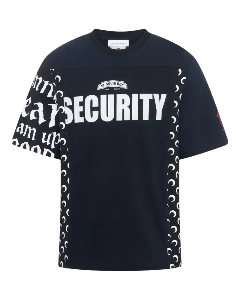 Marine Serre Regenerated T-Shirt mit Grafik - Schwarz Schwarz