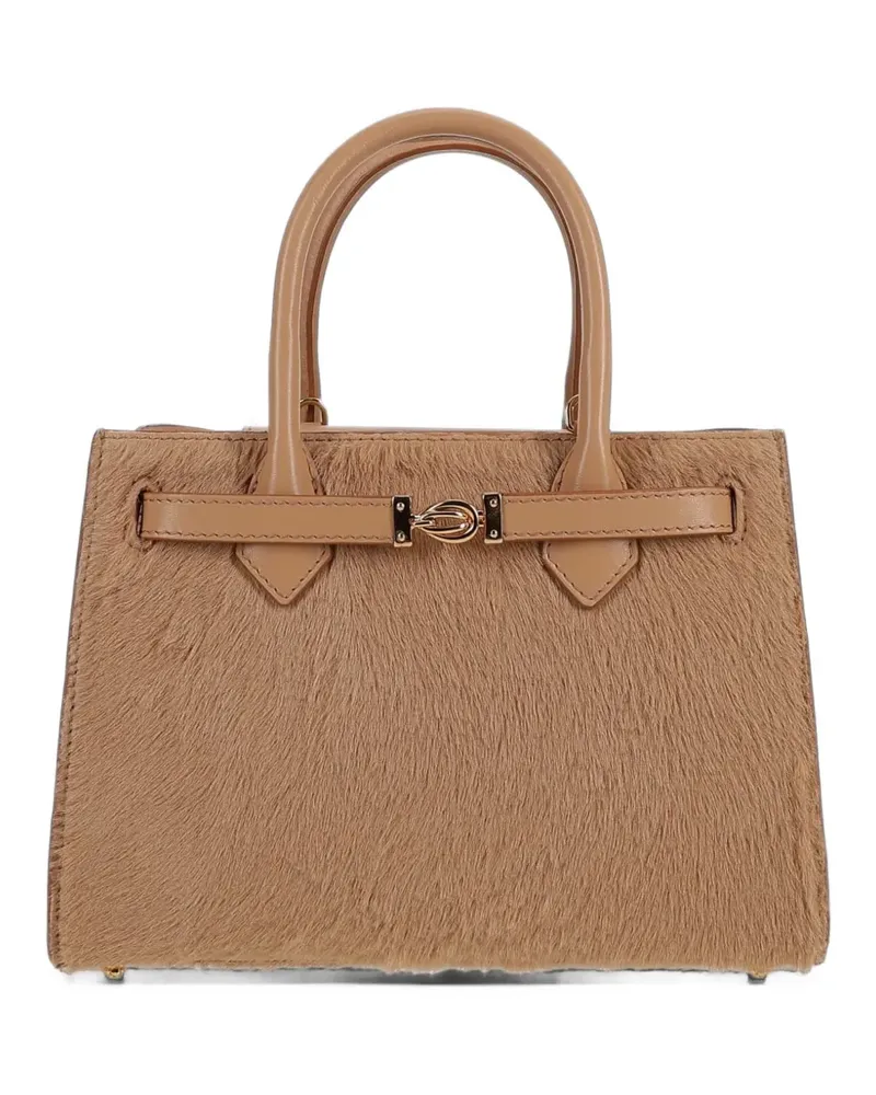 Tyler Ellis 26 Winnie haircalf tote bag - Nude Nude