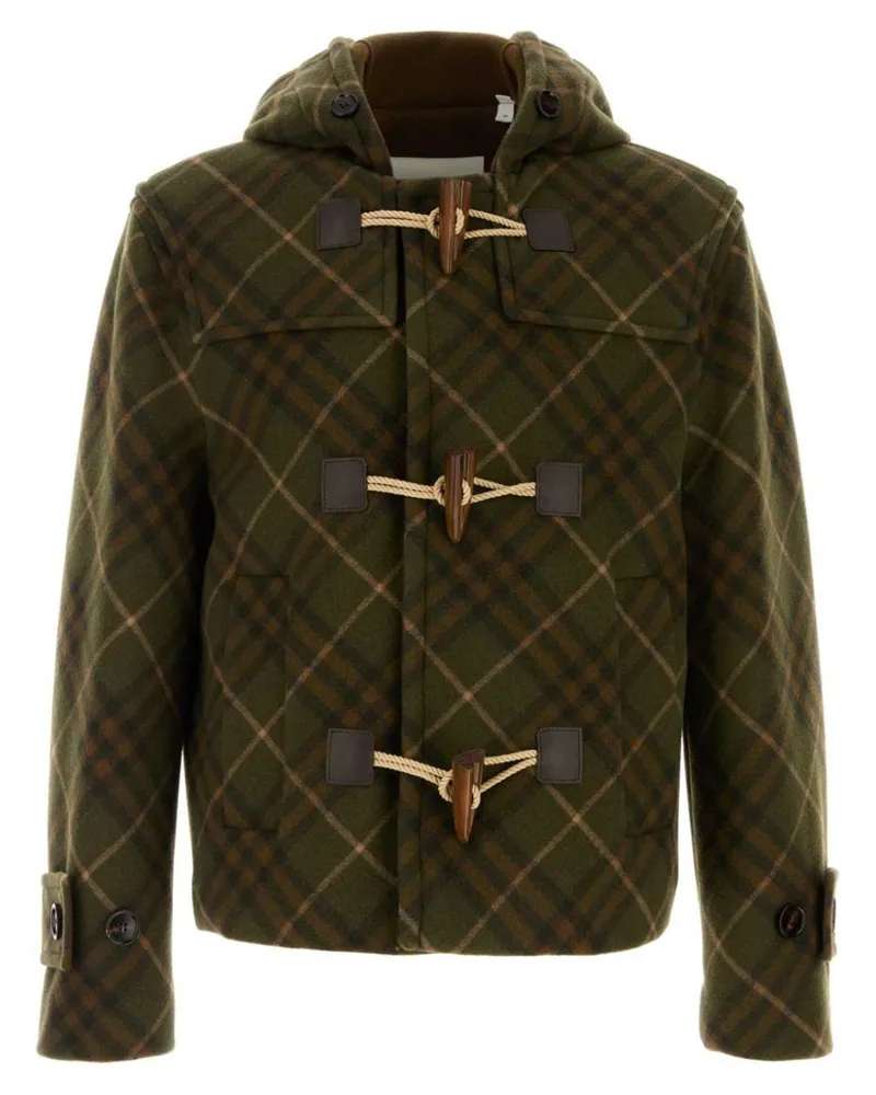 Burberry Karierte Jacke - Grün Grün