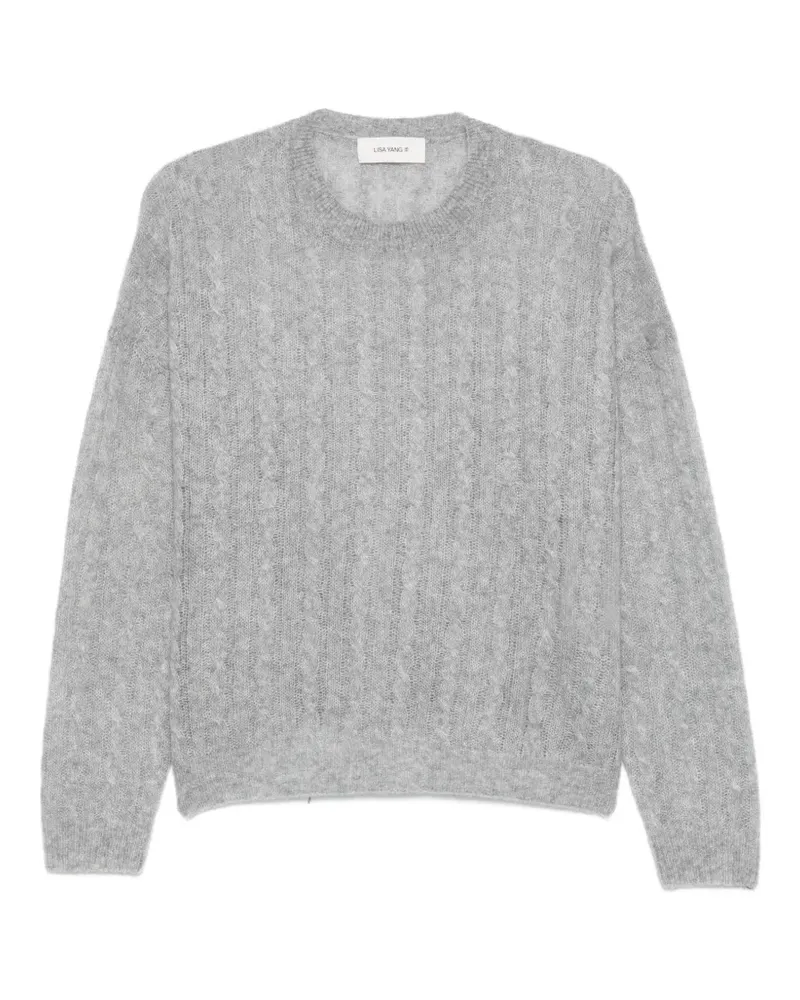 Lisa Yang Pullover mit Zopfmuster - Grau Grau