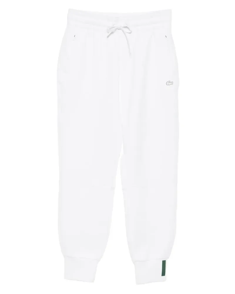 Lacoste Hose mit Logo-Stickerei - Weiß Weiß