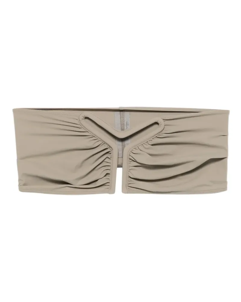 Rick Owens Gerafftes Bandeau-Top - Nude Nude