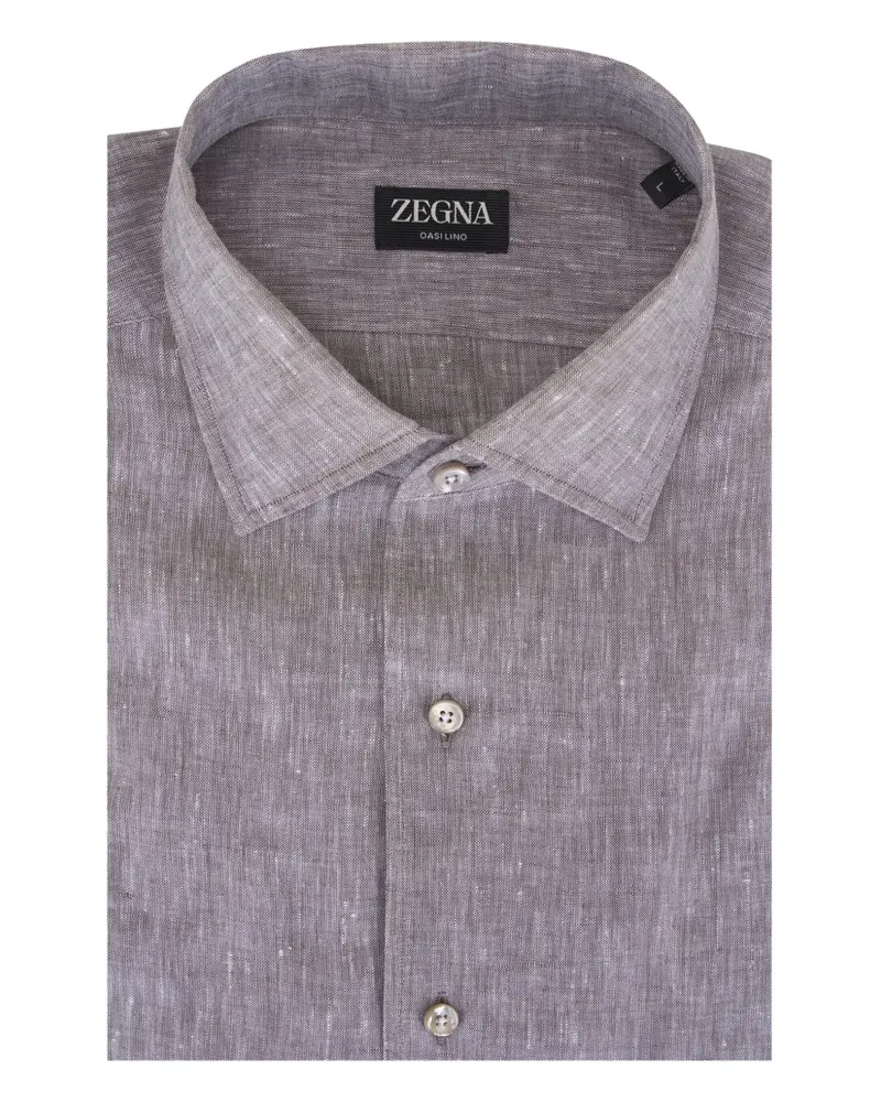 Ermenegildo Zegna Hemd aus Leinen - Braun Braun