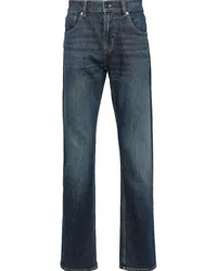 7 for all mankind Halbhohe Threadlike Straight-Leg-Jeans Blau