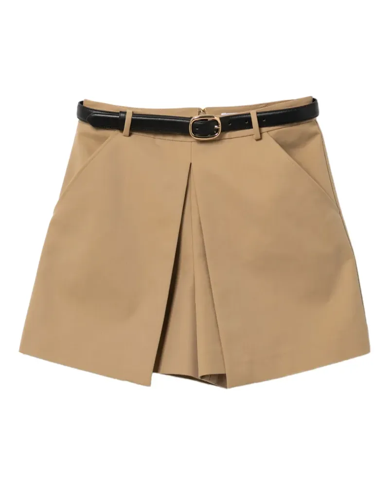 Self-Portrait Hosenrock aus Gabardine - Nude Nude