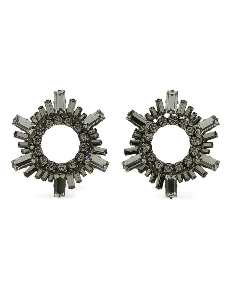 Amina Muaddi Begum Ohrringe - Grau Grau