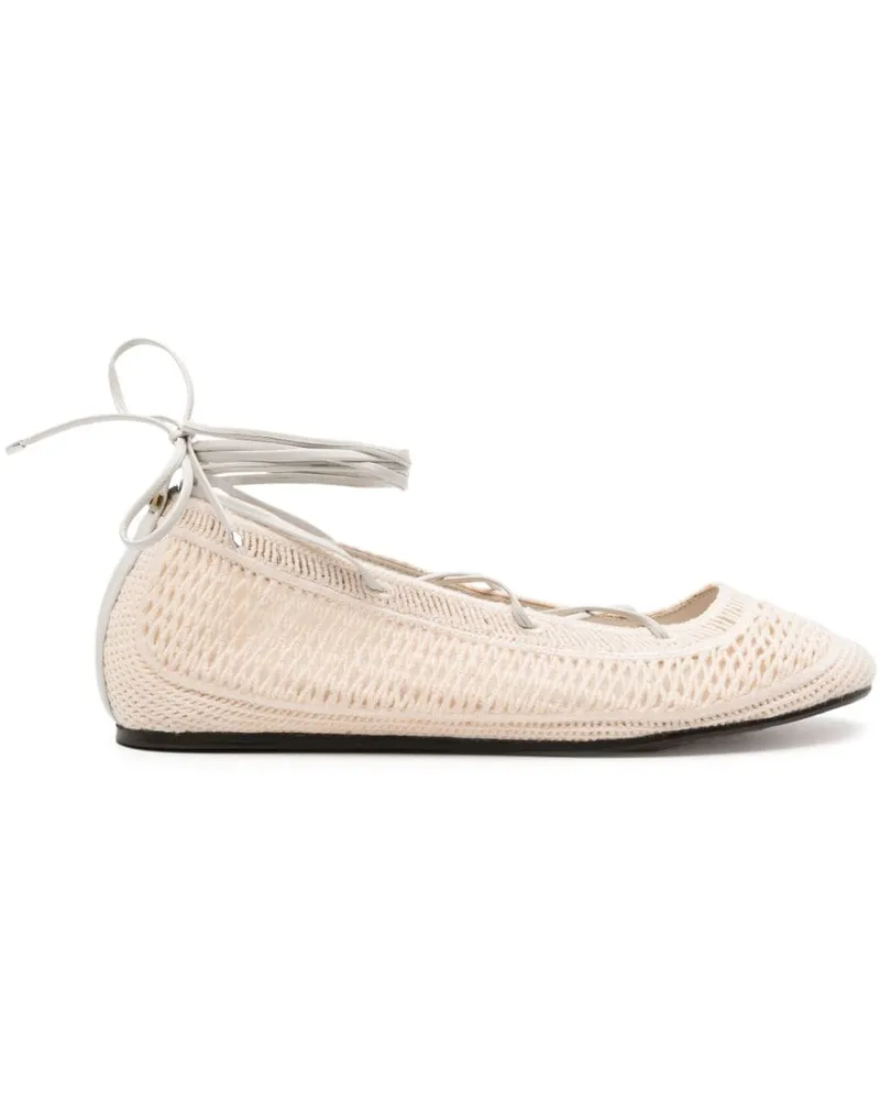 Isabel Marant Belna Ballerinas mit Schnürung - Nude Nude