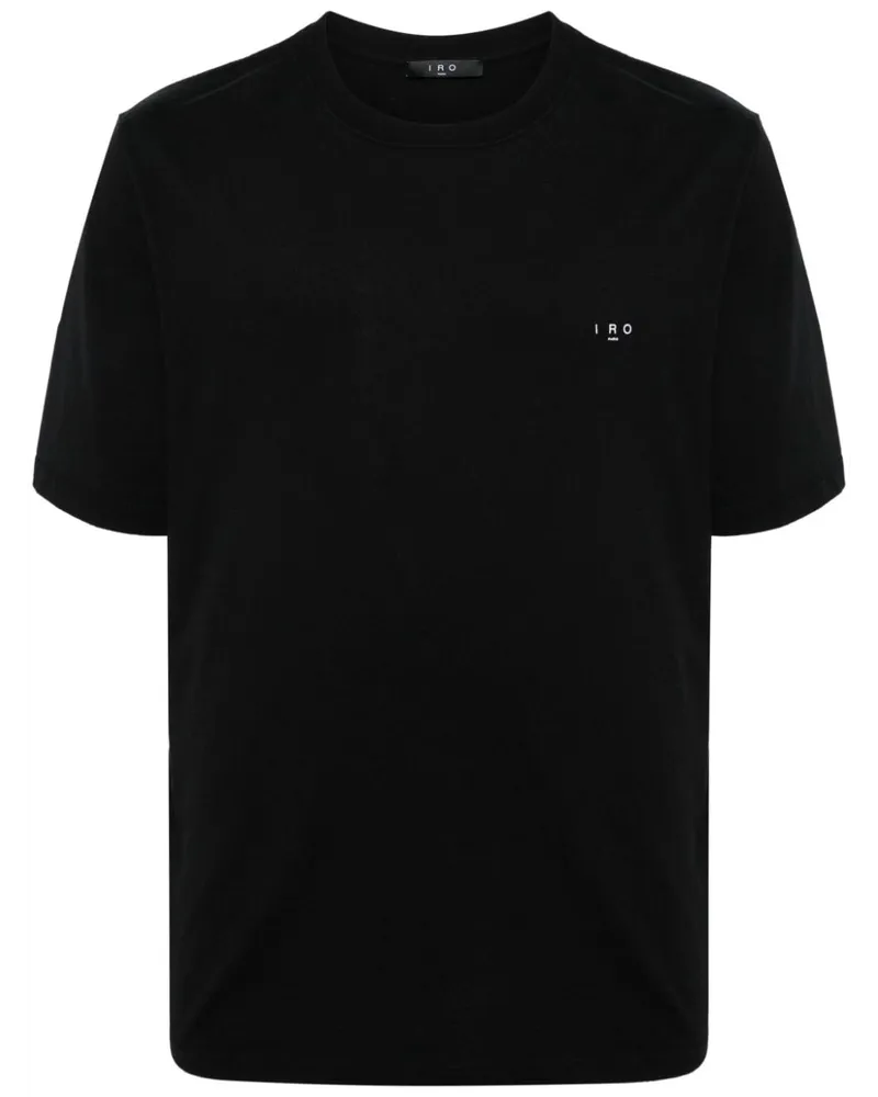 IRO T-Shirt mit Logo-Stickerei - Schwarz Schwarz
