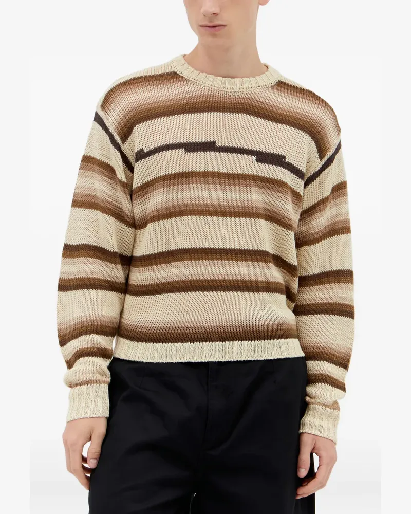 Stüssy Gestreifter Pullover - Nude Nude