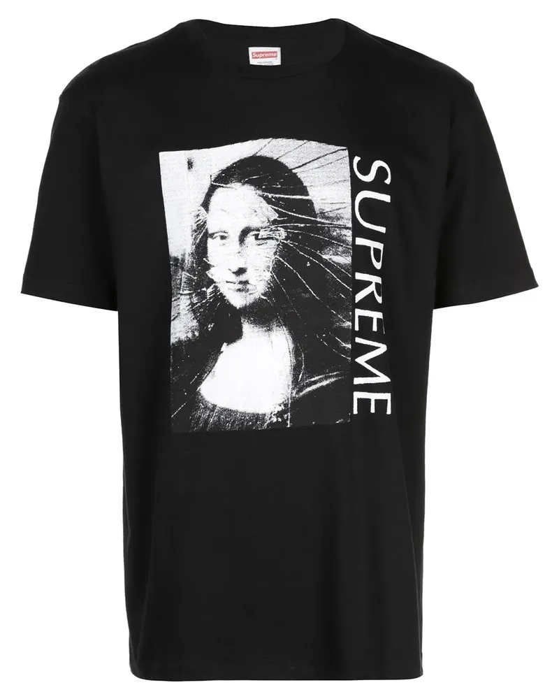Supreme Being T-Shirt mit Mona-Lisa-Print - Schwarz Schwarz