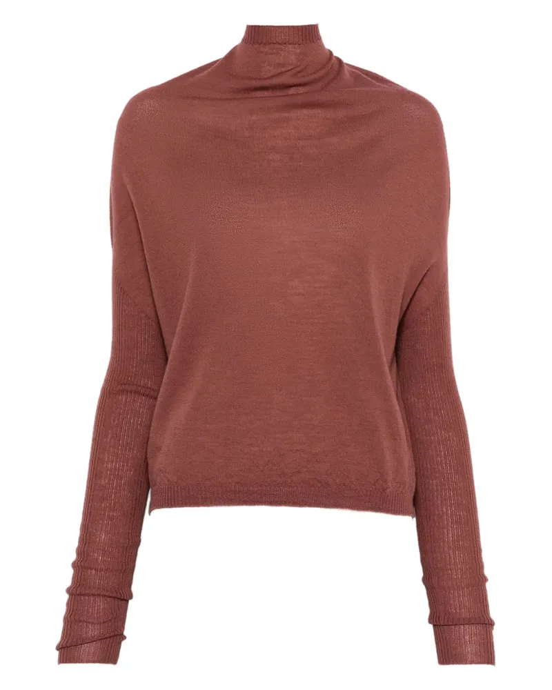 Rick Owens Gerippter Rollkragenpullover - Rosa Rosa