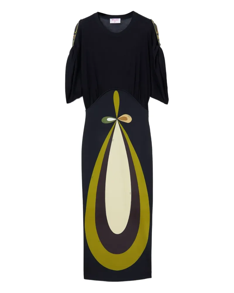 Emilio Pucci Maxikleid mit grafischem Print - Schwarz Schwarz