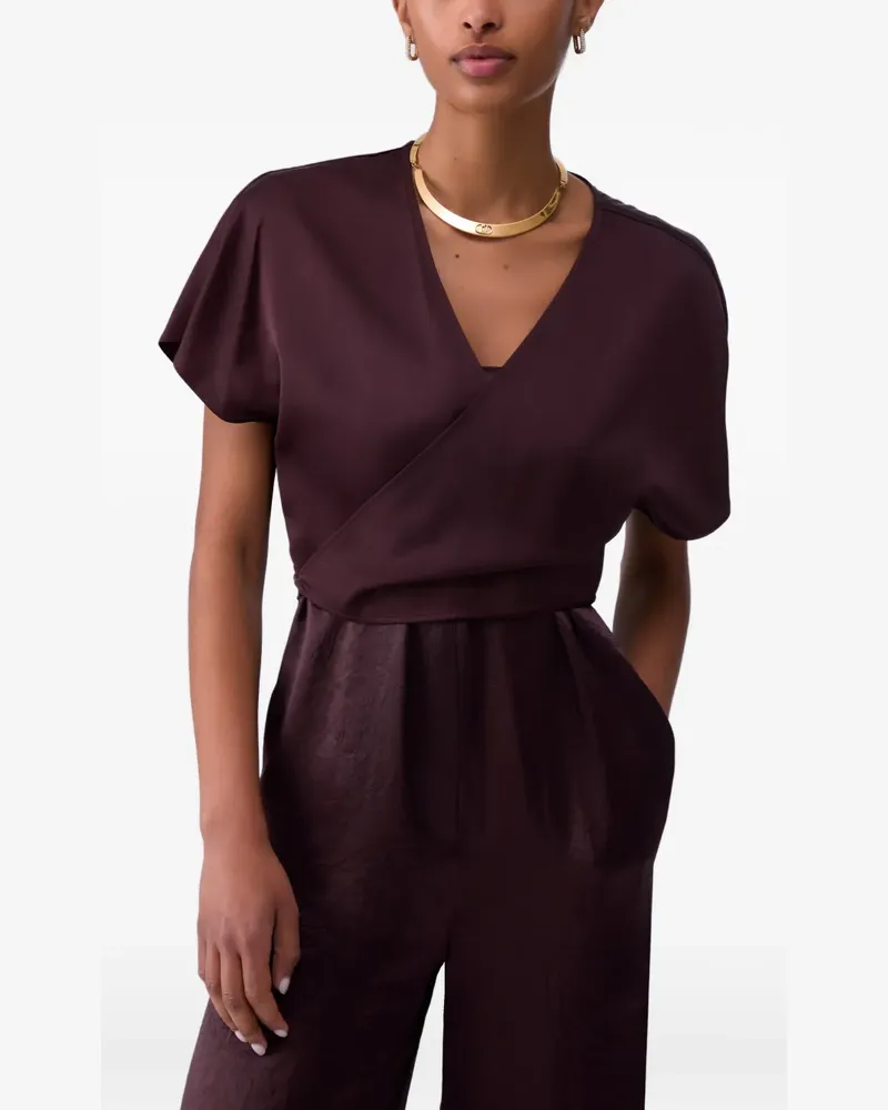 Liu Jo satin wrap-style top - Violett Violett