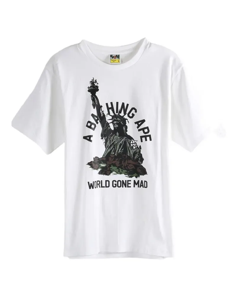 BAPE Statue Of Liberty Tee graphic-print T-shirt - Weiß Weiß