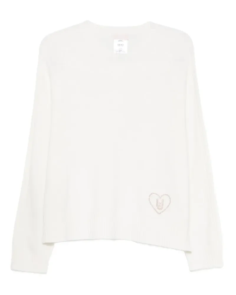 Liu Jo Pullover mit U-Boot-Ausschnitt - Weiß Weiß