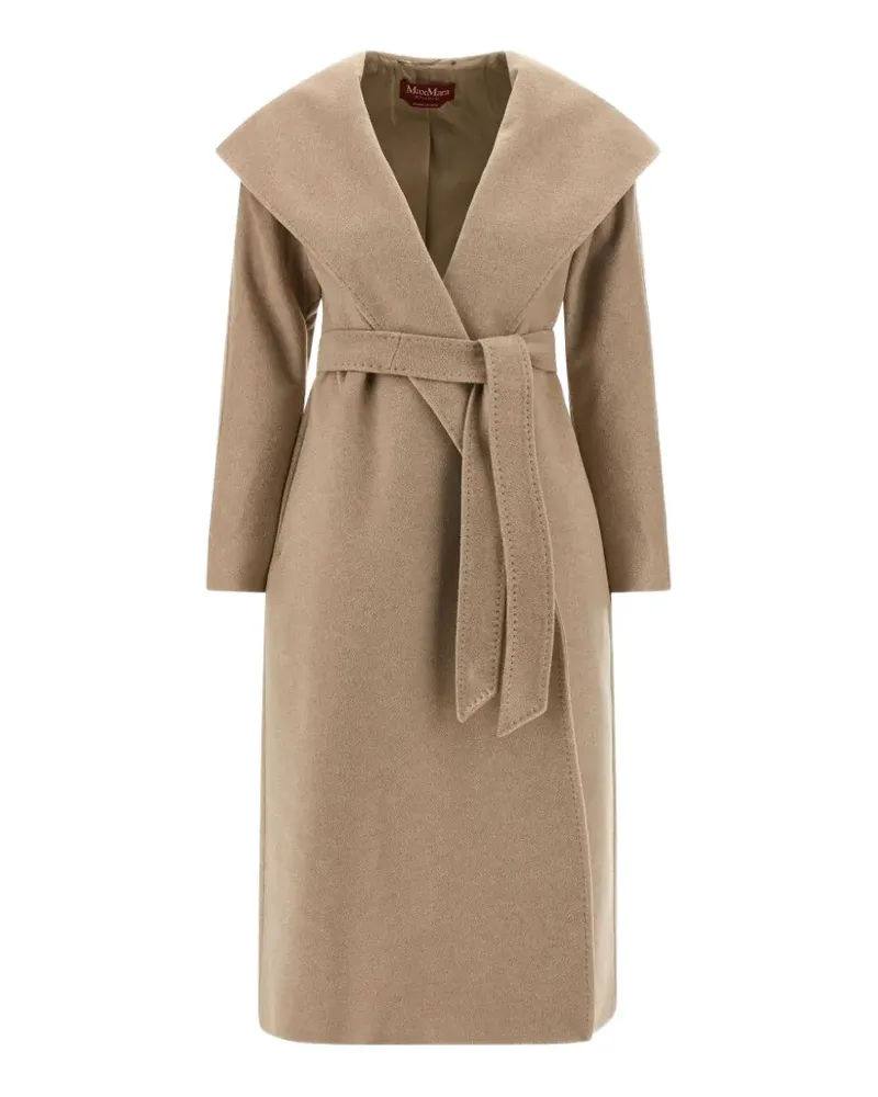 Max Mara hooded belted coat - Nude Nude