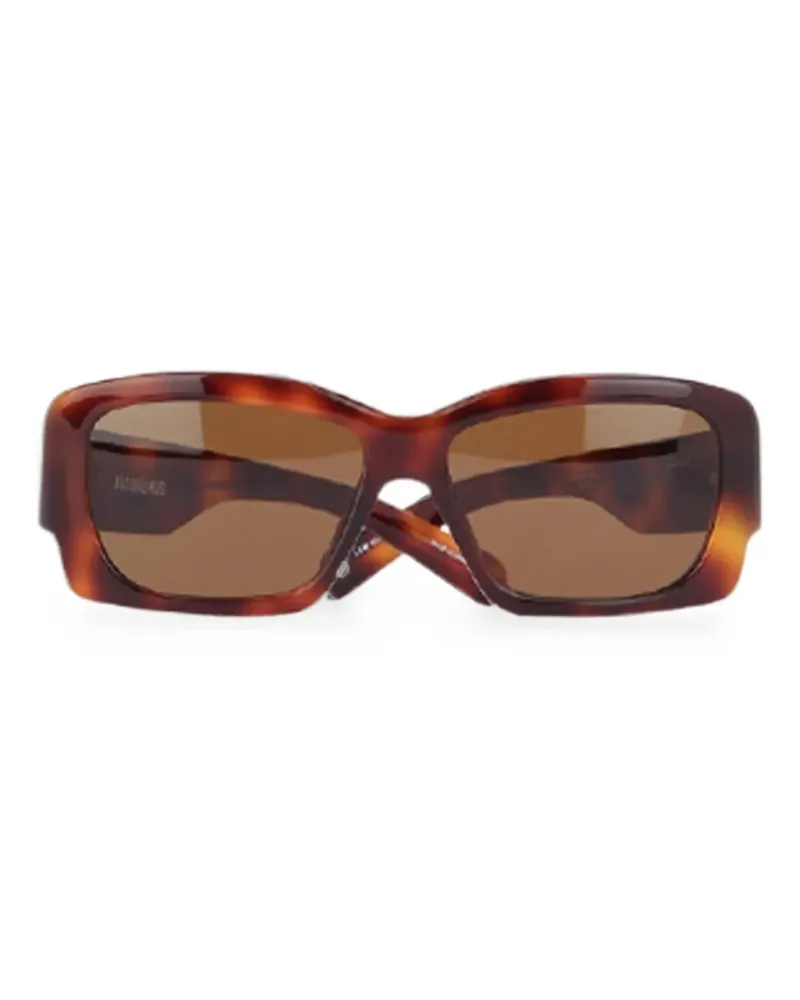 Jacquemus Croisiere Sonnenbrille mit eckigem Gestell - Braun Braun