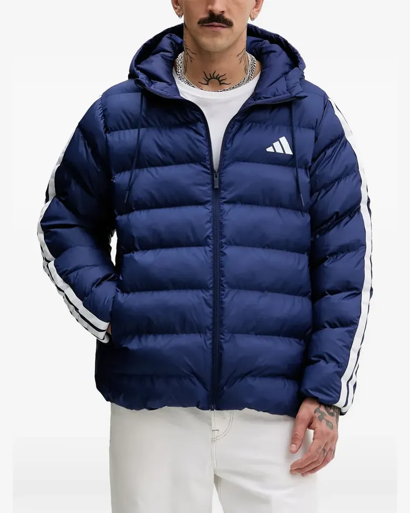 adidas hooded 3-stripes jacket - Blau Blau