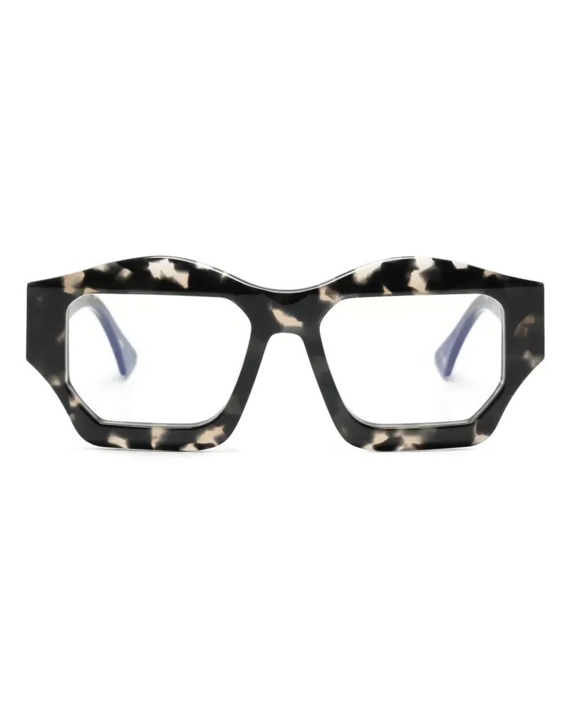 KUBORAUM Geometrische Brille in Schildpattoptik - Schwarz Schwarz