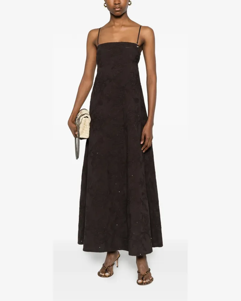 Liu Jo floral sleeveless midi dress - Braun Braun