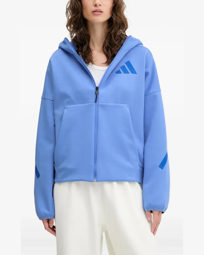 adidas Z.N.E. logo hooded hoodie - Blau Blau