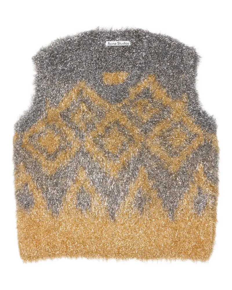 Acne Studios Geometrisch gemustertes Top - Grau Grau