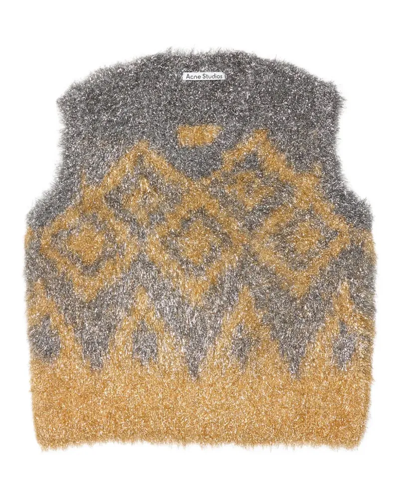 Acne Studios Geometrisch gemustertes Top - Grau Grau