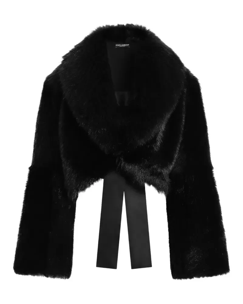 Dolce & Gabbana Bolero aus Shearling - Schwarz Schwarz