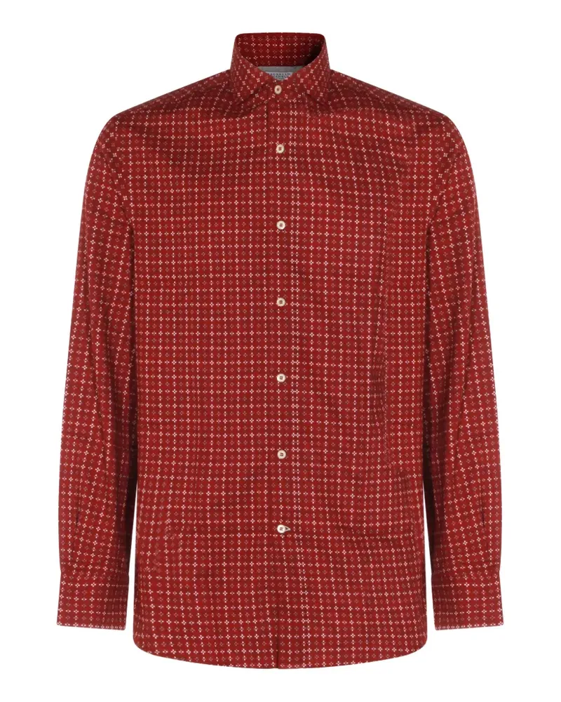 Brunello Cucinelli patterned shirt - Rot Rot