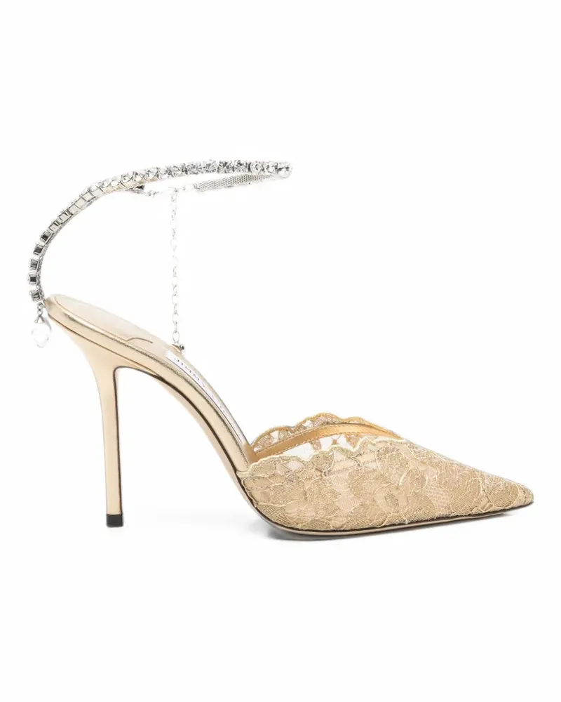 Jimmy Choo Saeda Pumps aus Mesh - Nude Nude