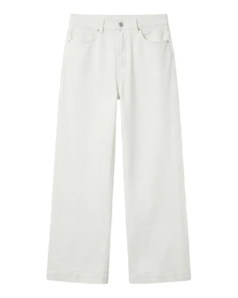 nine:inthe:morning logo-patch jeans - Weiß Weiß