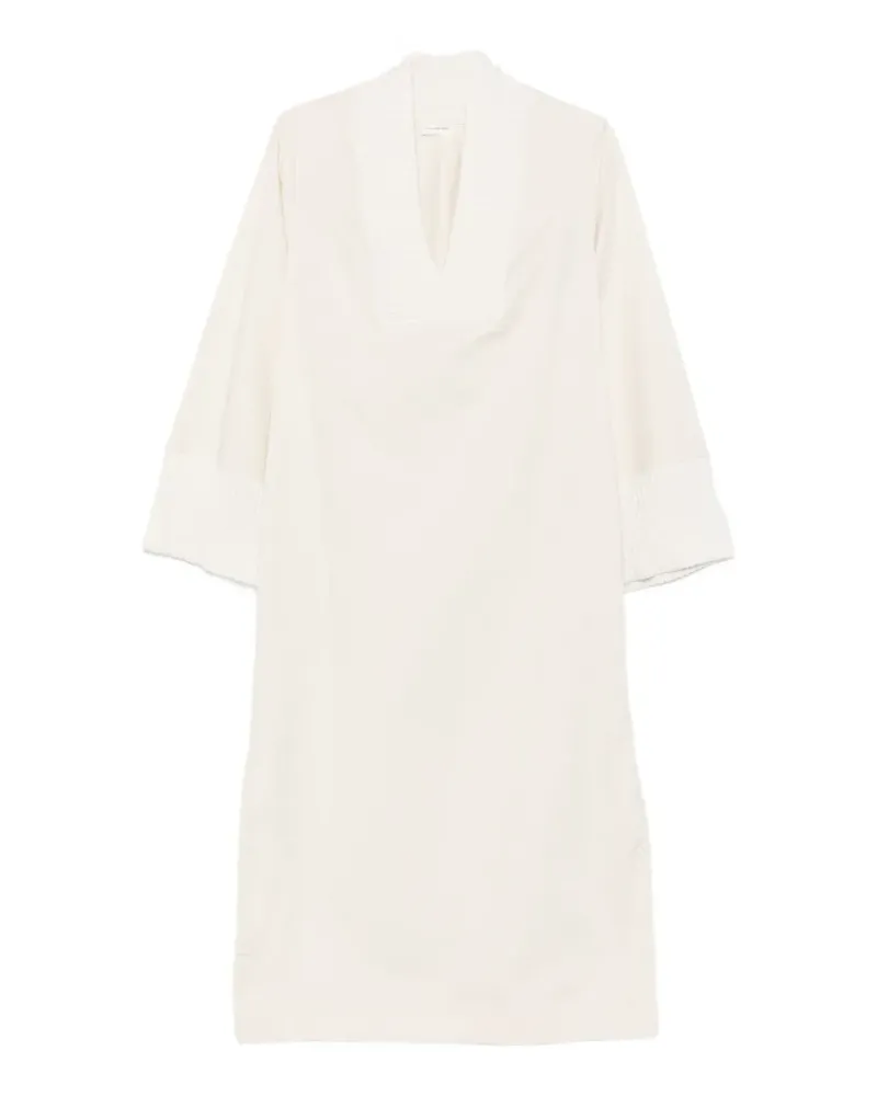 By Malene Birger Molva Midikleid mit geripptem Strickbesatz - Nude Nude