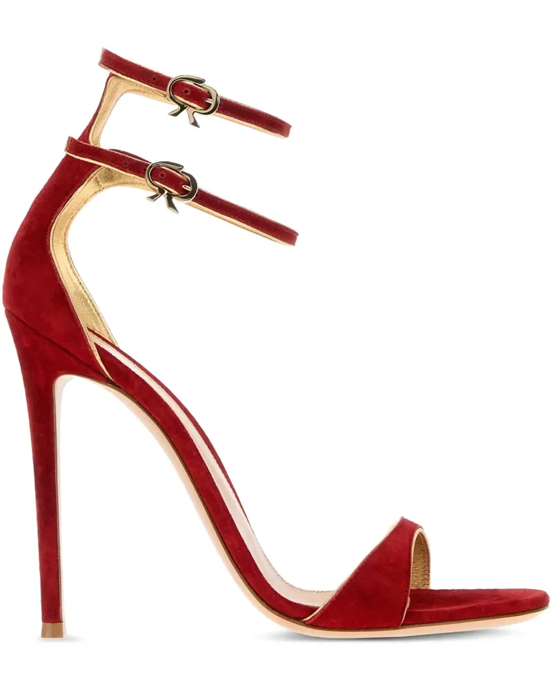 Gianvito Rossi Stiletto-Sandalen mit Doppelschnalle 110mm - Rot Rot