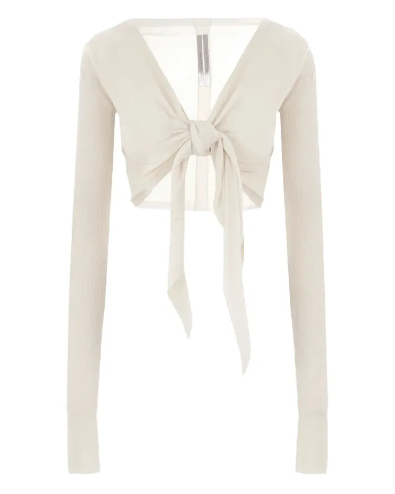 Rick Owens Gerippter Cardigan - Nude Nude