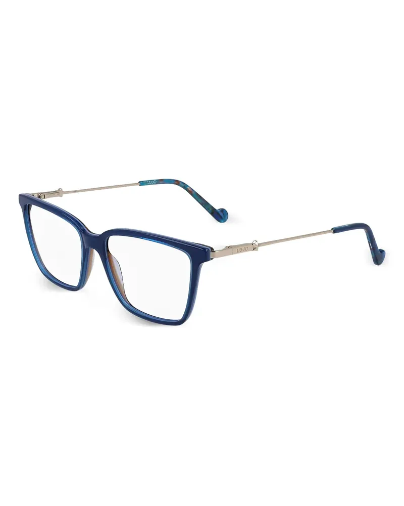 Liu Jo Brille mit Logo-Gravur - Blau Blau