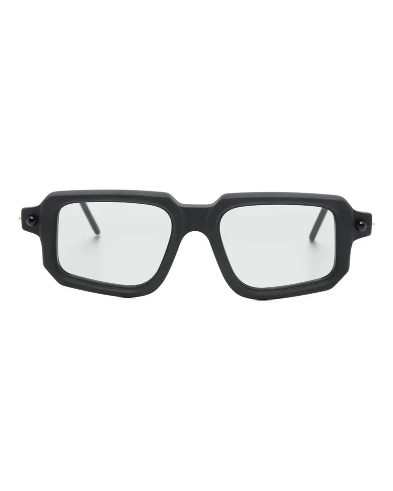 KUBORAUM Eckige Maske P23 Sonnenbrille - Schwarz Schwarz