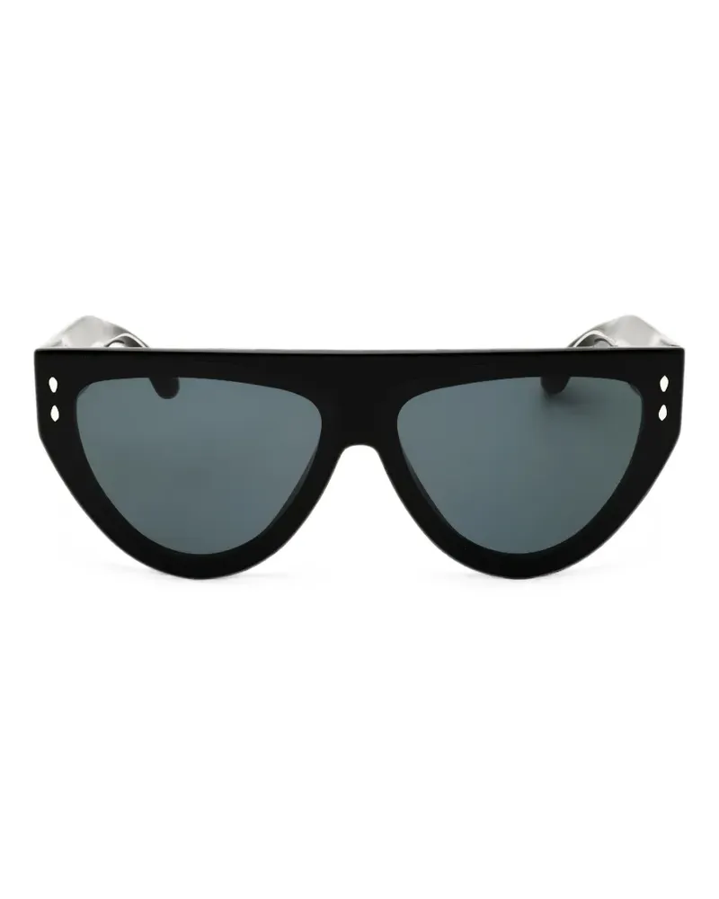 Isabel Marant Sonnenbrille mit geometrischem Gestell - Schwarz Schwarz