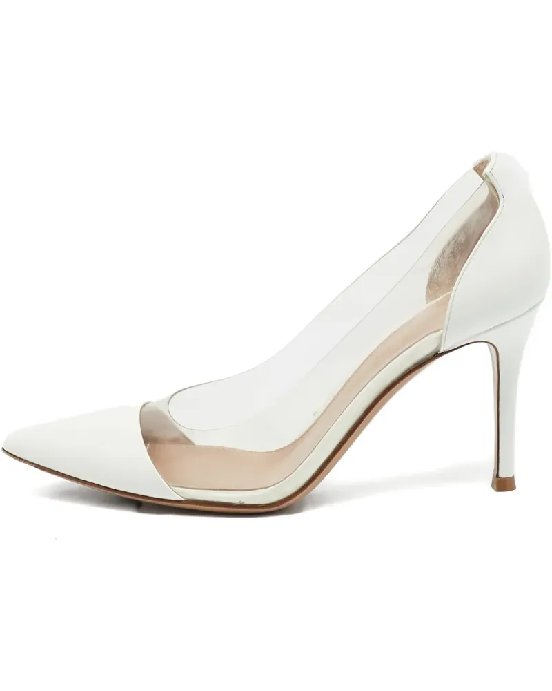 Gianvito Rossi leather pointed pumps - Weiß Weiß
