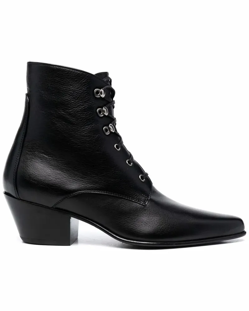 Saint Laurent Stiefel mit Schnürung - Schwarz Schwarz
