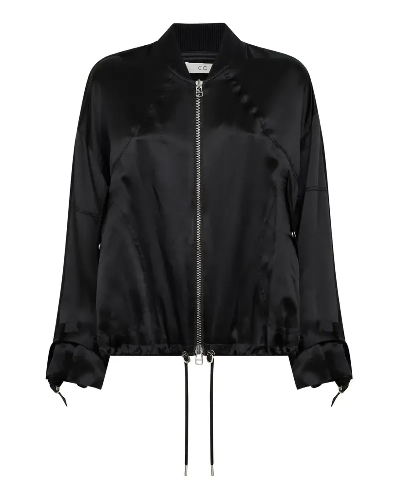 Co drawstrings-hem jacket - Schwarz Schwarz