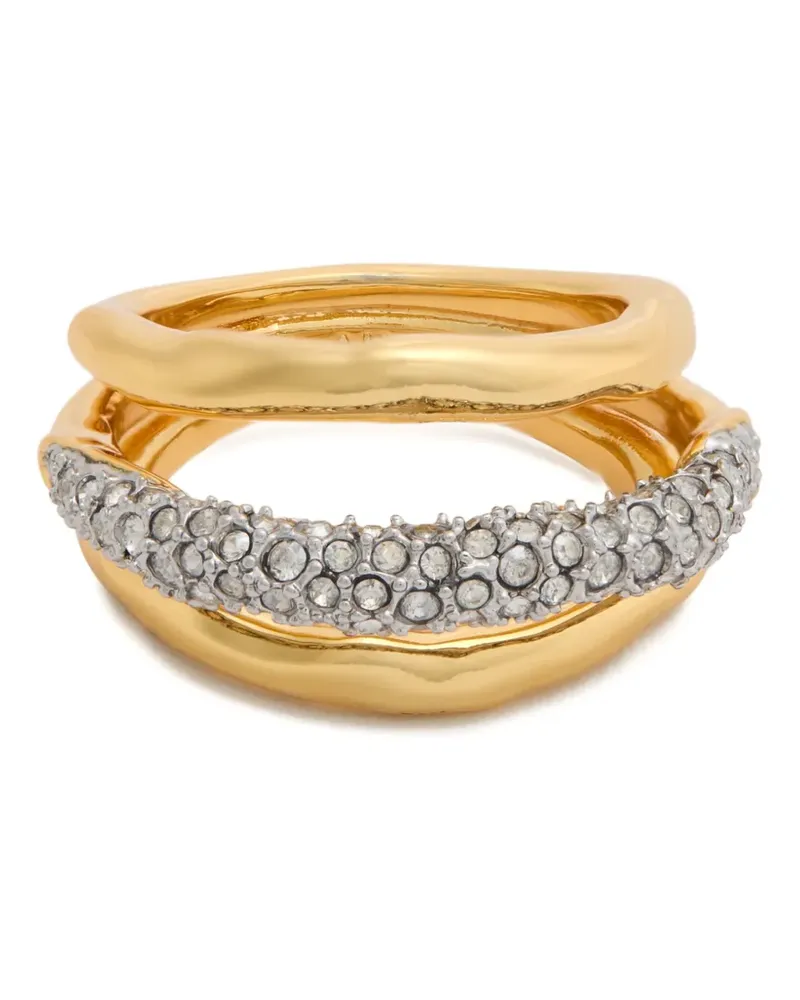 Alexis Bittar Solanales Orbiting crystal-embellished ring - Gold Gold