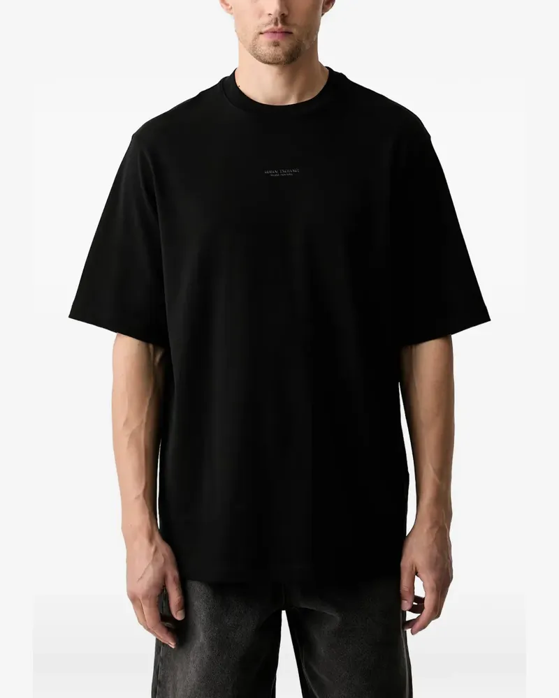 Armani Exchange logo-print T-shirt - Schwarz Schwarz