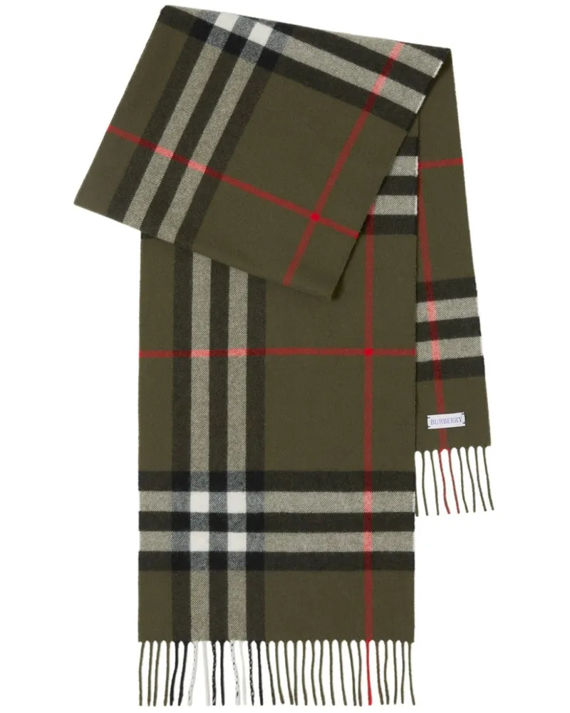 Burberry Kaschmirschal mit Vintage-Check - Grün Grün