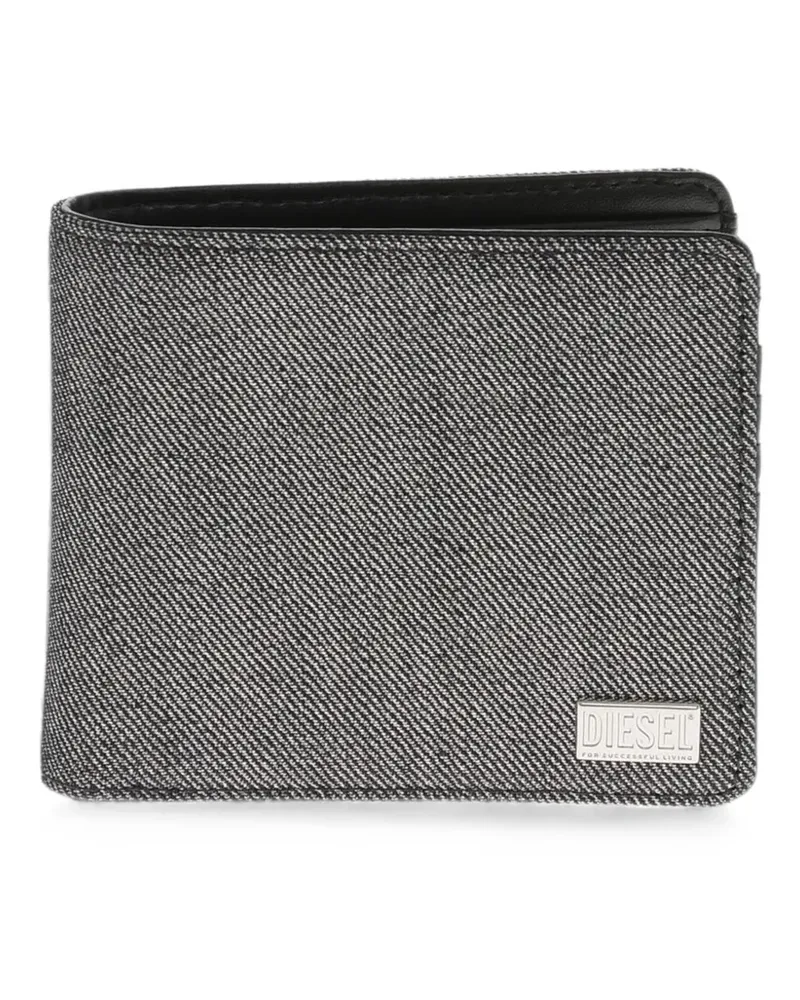 Diesel logo-patch bifold wallet - Grau Grau