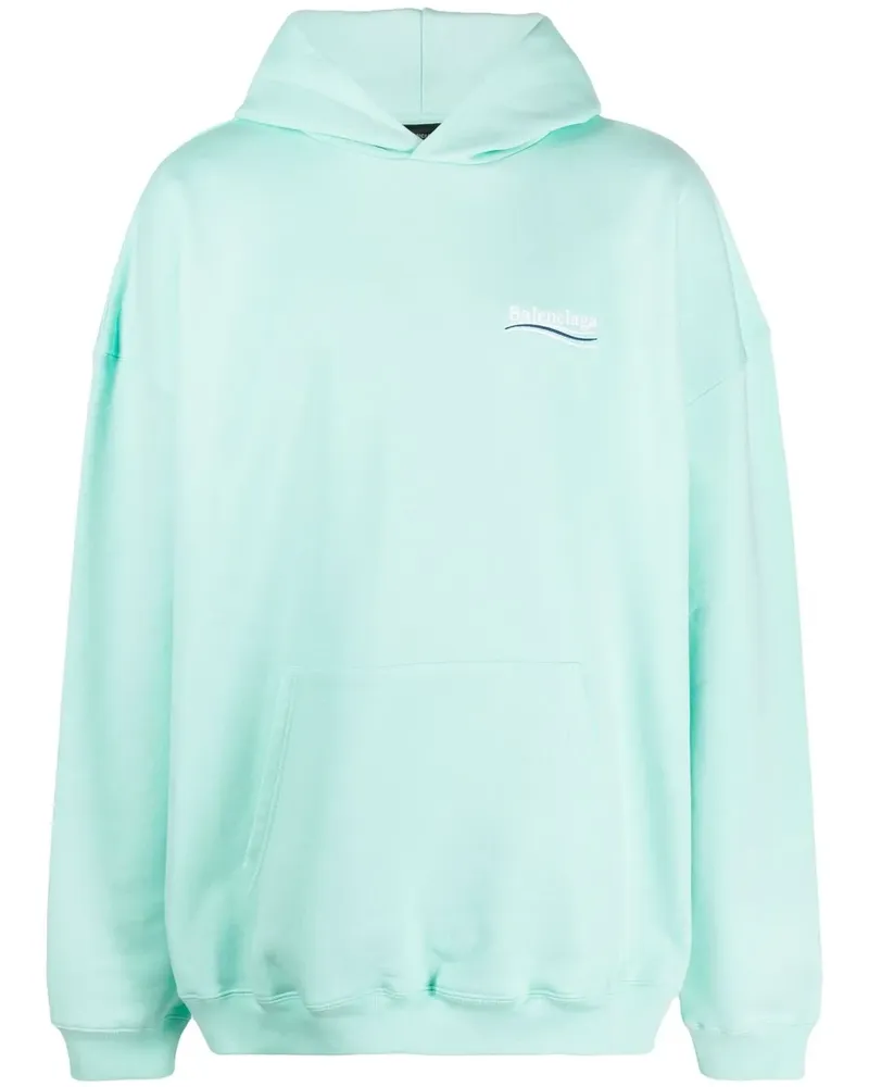 Balenciaga Hoodie mit Political Campaign-Logo - Grün Grün